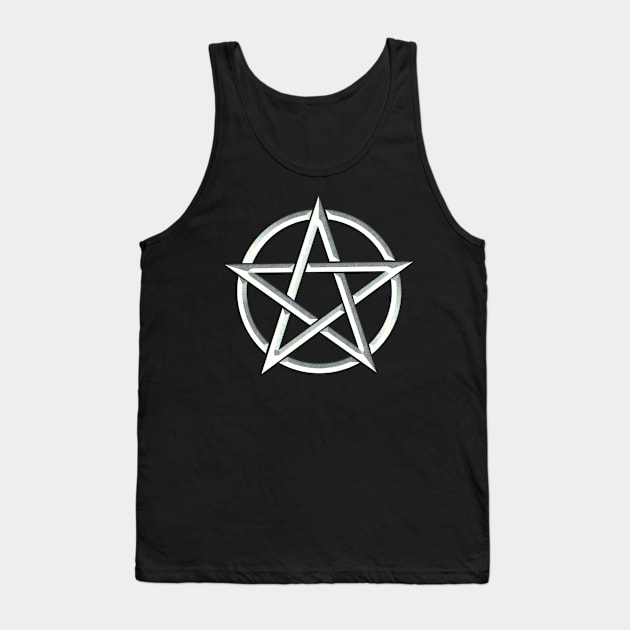 White Pentagram Tank Top by emma17